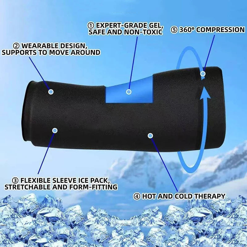 Elbow Knee Ice Pack Wrap Knee Brace for Women Men Compression Sleeve Wrap Reusable Gel Hot Cold for Meniscus Tear Health Care