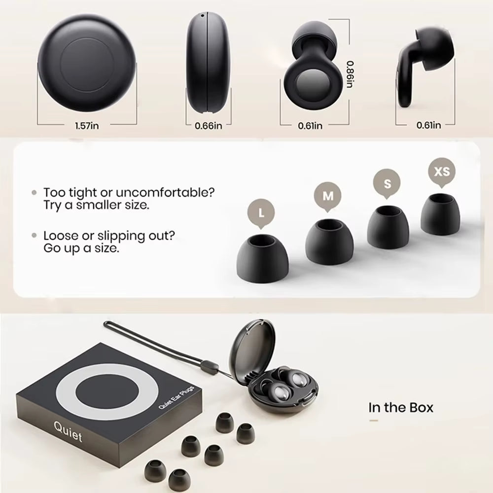 Silicone Ear Plugs for Sleeping 25Db Noise Cancelling Hearing Protection Reusable Earplugs for Sleep Focus Concerts Work Study